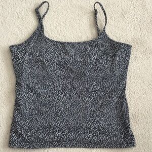 GAP Navy & White Spaghetti Strap Knit Cami